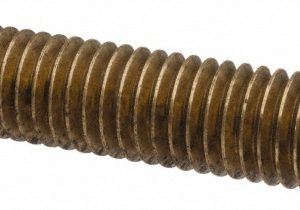 ALL AMERICA THREADED PRODUCTS General-Purpose Threaded Rod: 1/2-13, 6' OAL, Brass, Plain Finish 12607