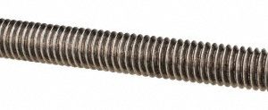 ALL AMERICA THREADED PRODUCTS General-Purpose Threaded Rod: 3/8-16, 6' OAL, Alloy Steel, Bright/Uncoated Finish 05096