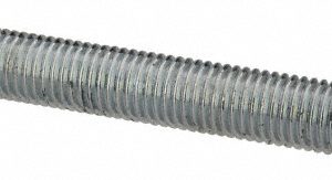 ALL AMERICA THREADED PRODUCTS General-Purpose Threaded Rod: 5/16-24, 6' OAL, Low-Carbon Steel, Zinc Finish 20603