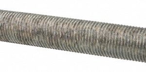 ALL AMERICA THREADED PRODUCTS General-Purpose Threaded Rod: 5/8-18, 6' OAL, Low-Carbon Steel, Zinc Finish 20608