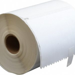 DYMO Label Maker Label: White, Die Cut Paper with Semi Perm Adhesive, 6" OAL, 4" OAW, 220 per Roll, 1 Roll 1744907