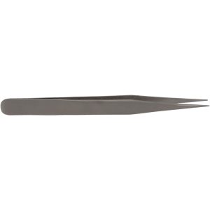 VALUE COLLECTION Dumont-Style Swiss Pattern Tweezer: 1-SA, Stainless Steel, Tapered Shank with Beveled Edge & Sharp Point Tip, 4-1/2" OAL 10401-SA*