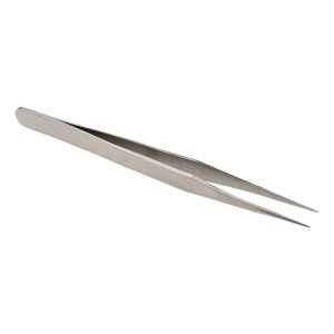 VALUE COLLECTION Dumont-Style Swiss Pattern Tweezer: 3-SA, Stainless Steel, Tapered Shank with Beveled Edge, Honed & Sharp Point Tip, 4-3/4" OAL 10403-SA