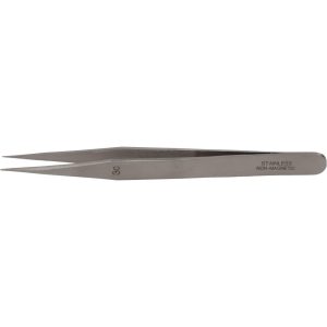 VALUE COLLECTION Dumont-Style Swiss Pattern Tweezer: 3C-SA, Stainless Steel, Shorter Version of Pattern #3 Tip, 4-1/4" OAL 10403CSA