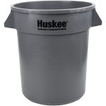 PRO-SOURCE Institutional Trash/Recycling Can: 20 gal, Round, Gray 2000GY
