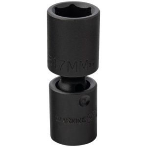PROTO Impact Socket: 3/8" Drive, 17mm Socket, Hex Drive J78417MP