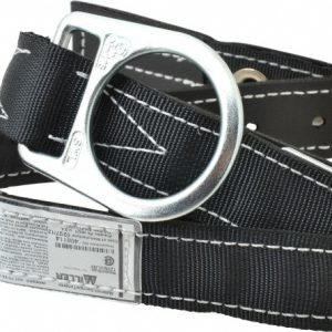 MILLER Size XL, 42 to 50 Inch Waist, 1-3/4 Inch Wide, Single D Ring Style Body Belt 123N/XLBK