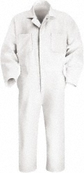 REDKAP Coveralls: Size 52 Regular, Cotton & Polyester CT10WH RG 52