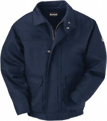 BULWARK Cold Weather & Flame Resistant/Retardant Jacket: Size Large, Cotton & Nylon, Zipper Closure JLJ6NV RG L