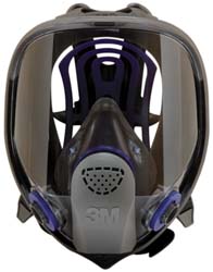 3M Full Face Respirator: Silicone, Bayonet, Large 7100001847