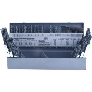 HERTEL Drill Bit Set: Jobber Length Drill Bits, 115 Pc, 135 &deg;, High Speed Steel 66693698