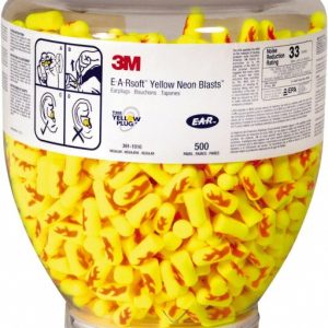 3M Earplug Dispenser Refill: 500Pr, Foam, Taper End Shape, 33dB 7000052750