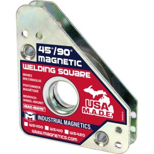 MAG-MATE 3-3/4" Wide x 3/4" Deep x 4-3/8" High, Rare Earth Magnetic Welding & Fabrication Square WS400