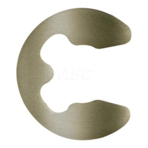 ROTOR CLIP External E Style Retaining Ring: 0.25" Groove Dia, 5/16" Shaft Dia, 1060-1090 Steel, Zinc-Plated SE-31ST ZD