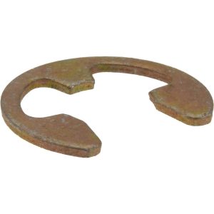 ROTOR CLIP External E Style Retaining Ring: 0.303" Groove Dia, 3/8" Shaft Dia, 1060-1090 Stainless Steel, Zinc-Plated E-37ST ZD