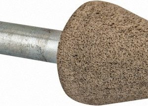 CRATEX Mounted Point: 1-1/8" Thick, 1/4" Shank Dia, A5, 80 Grit, Medium A5A80CXG 1/4
