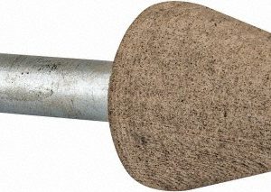 CRATEX Mounted Point: 1-1/8" Thick, 1/4" Shank Dia, A5, 120 Grit, Fine A5A120CXG 1/4