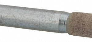 CRATEX Mounted Point: 3/4" Thick, 1/4" Shank Dia, A24, 120 Grit, Fine A24A120CXG 1/4