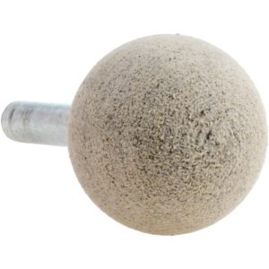 CRATEX Mounted Point: 1" Thick, 1/4" Shank Dia, A25, 80 Grit, Medium A25A80CXG 1/4