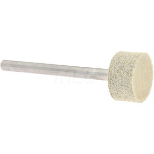 CRATEX Mounted Point: 1/4" Thick, 1/8" Shank Dia, W183, 80 Grit, Medium W183A80CXG 1/8