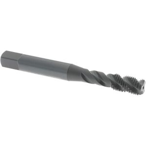 OSG 1/4-28 UNF, 3 Flute, 45&deg; Helix, Bottoming Chamfer, Oxide Finish, Vanadium High Speed Steel Spiral Flute STI Tap 0146301
