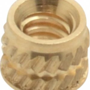 E-Z LOK #4-40, 0.153" Small to 0.159" Large End Hole Diam, Brass Single Vane Tapered Hole Threaded Insert TH-004-SV