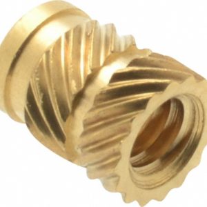 E-Z LOK #8 32 UNC, 1/4" Diam, Brass Unheaded Heat Installed Threaded Insert HI-008-WH