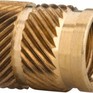 E-Z LOK 5/16 24 UNF, 0.403" Diam, Brass Unheaded Heat Installed Threaded Insert HI-524-WH
