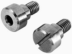 ELECTRO HARDWARE Precision Shoulder Screw: 1/4" Shoulder Dia, 5/8" Shoulder Length, #10-32 Thread, 1/4" Thread Length, Stainless Steel, Slotted SCS375-18