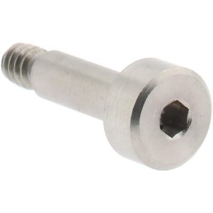 ELECTRO HARDWARE Precision Shoulder Screw: 1/8" Shoulder Dia, 3/8" Shoulder Length, #4-40, 0.156" Thread Length, 18-8 & 303, Stainless Steel, Hex Socket SCB250-5