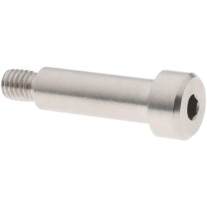 ELECTRO HARDWARE Precision Shoulder Screw: 1/4" Shoulder Dia, 3/4" Shoulder Length, #10-32, 1/4" Thread Length, 18-8 & 303, Stainless Steel, Hex Socket SCB375-19 MOD