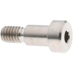 ELECTRO HARDWARE Precision Shoulder Screw: 3/8" Shoulder Dia, 1/2" Shoulder Length, 5/16-18, 1/2" Thread Length, 303 Stainless Steel, Hex Socket SCB962-3