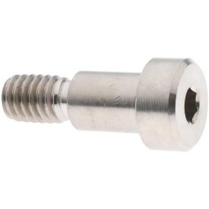 ELECTRO HARDWARE Precision Shoulder Screw: 3/8" Shoulder Dia, 1/2" Shoulder Length, 5/16-18, 1/2" Thread Length, 303 Stainless Steel, Hex Socket SCB962-3