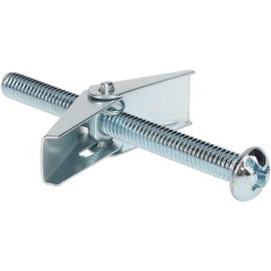 VALUE COLLECTION 3/8" Diam x 4" OAL, 3/8" Screw, Steel Toggle Bolt Drywall & Hollow Wall Anchor NFC5441