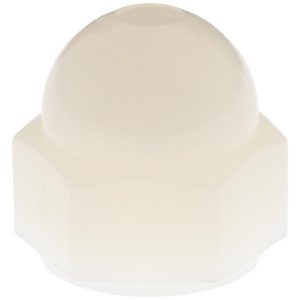 ELECTRO HARDWARE 1/4-20" UNC, 7/16" Width Across Flats, Uncoated Nylon Acorn Nut AHN-425-1420-N