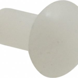 ELECTRO HARDWARE 1/8" Body Diam, Round Acetal Solid Rivet RIV-125-250-N