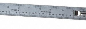 TESA BROWN & SHARPE Steel Rule: 6" OAL, English & Metric Graduation, Flexible, 15/32" OAW 599-323-622