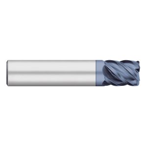 TITAN USA Corner Radius End Mill: 1/4" Dia, 1/2" LOC, 0.0300" Radius, 5 Flute, Solid Carbide TC61717