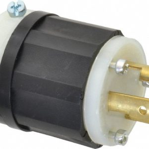 LEVITON Locking Inlet: Plug, Industrial, L6-30P, 250V, Black & White 2621
