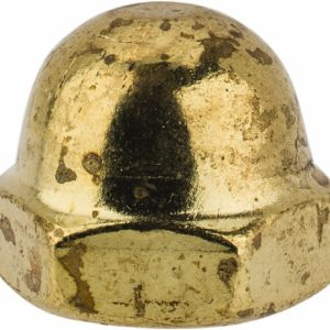 VALUE COLLECTION 1/4-20" UNC, 7/16" Width Across Flats, Uncoated, Brass Acorn Nut R63092922