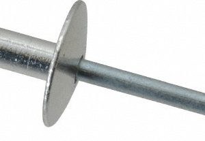 RIVETKING Open End Blind Rivet: Size 68, Large Flange Dome Head, Aluminum Body, Steel Mandrel ABS68LF/P250