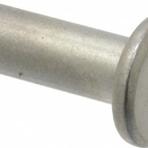 RIVETKING 1/4" Body Dia, Flat Uncoated Steel Solid Rivet 25N75RFLSP