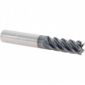 VALUE COLLECTION Square End Mill: 3/8" Dia, 1" LOC, 5 Flute, Solid Carbide 39760-85-D