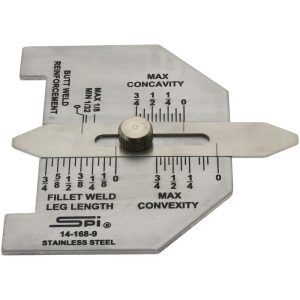SPI 1/16 to 3/4 Inch Stainless Steel Weld Gage 14-168-9