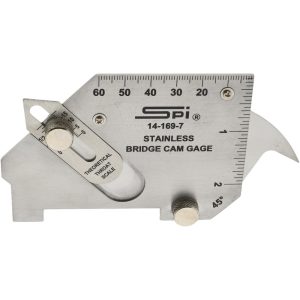 SPI 1/8 to 3/4 Inch Stainless Steel Bridge Cam Gage 14-169-7