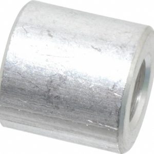 ELECTRO HARDWARE Round Circuit Board Spacer: 1/4" Screw, 1/2" OAL, 0.257" ID, 1/2" OD, Aluminum S1359-M04-F16-K