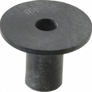 AU-VE-CO PRODUCTS #8-32, 3/4" Diam x 0.062" Thick Flange, Rubber Insulated Rivet Nut 13005