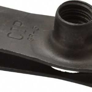 AU-VE-CO PRODUCTS 5/16-18 Screw, 0.025 to 0.15" Thick, Spring Steel Extruded Tapped Hole U Nut 8814
