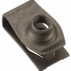 AU-VE-CO PRODUCTS M6x1.00 Screw, 3.4 to 6.3mm Thick, Spring Steel Extruded Tapped Hole U Nut 16842