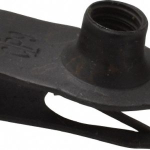 AU-VE-CO PRODUCTS M6x1.00 Screw, 0.8 to 4mm Thick, Spring Steel Extruded Tapped Hole U Nut 12669